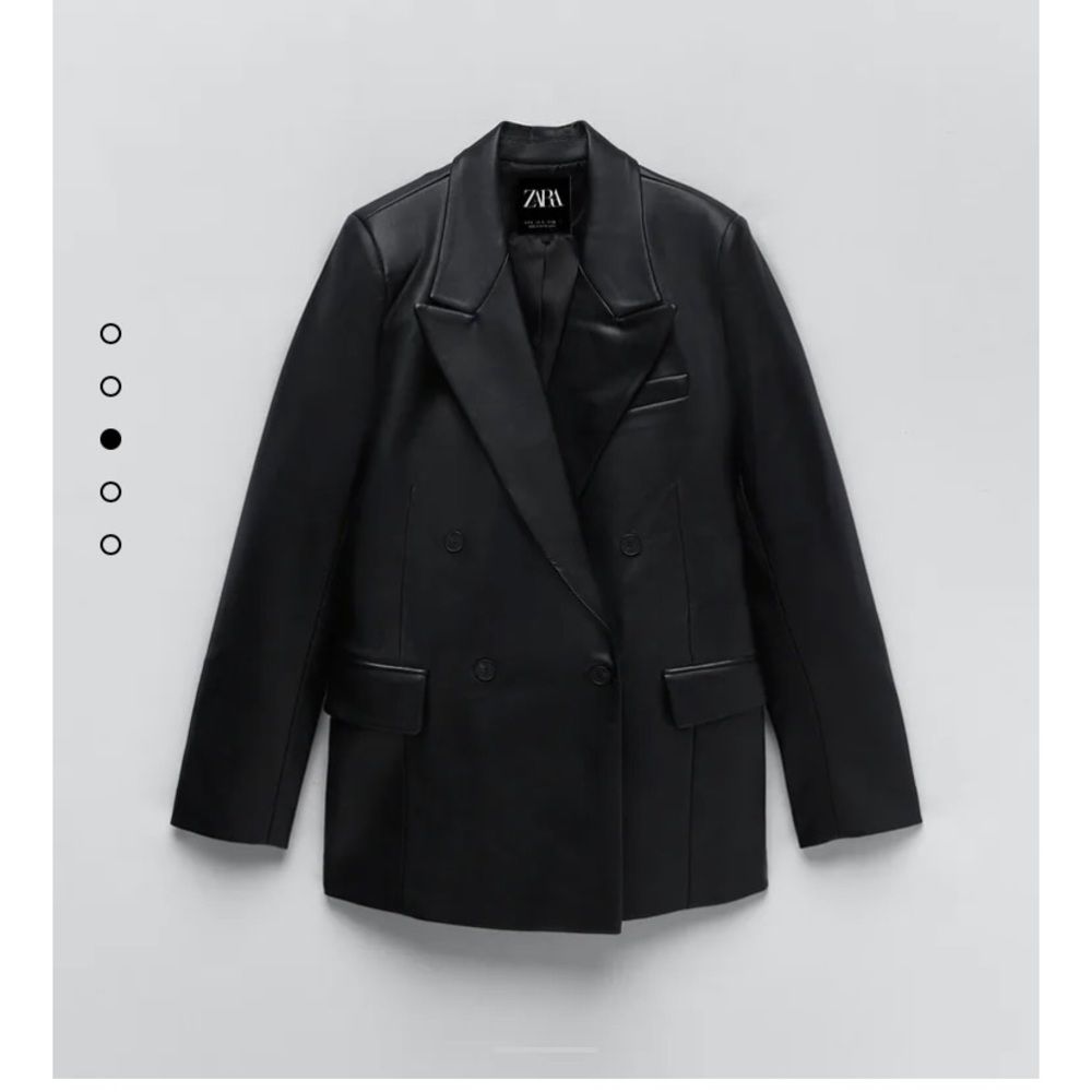 Zara Faux Leather Blazer NWOT